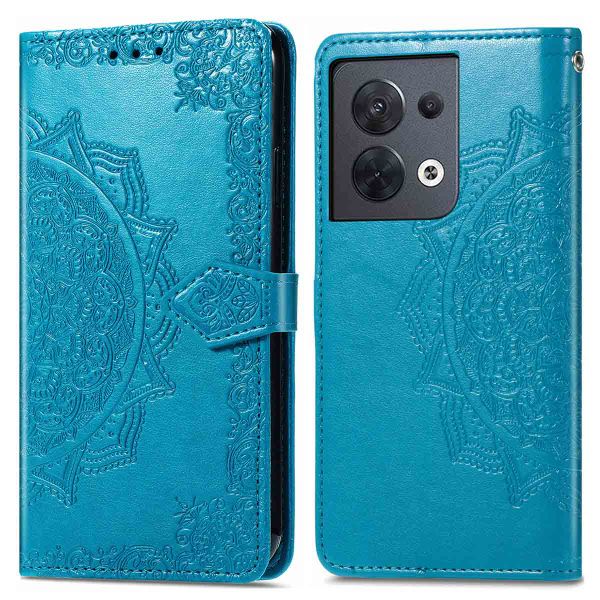 imoshion Etui de téléphone portefeuille Mandala Oppo Reno 8 5G - Turquoise