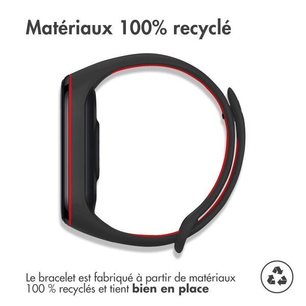 imoshion Bracelet sportif en silicone Xiaomi Mi Band 7 - Noir / Rouge