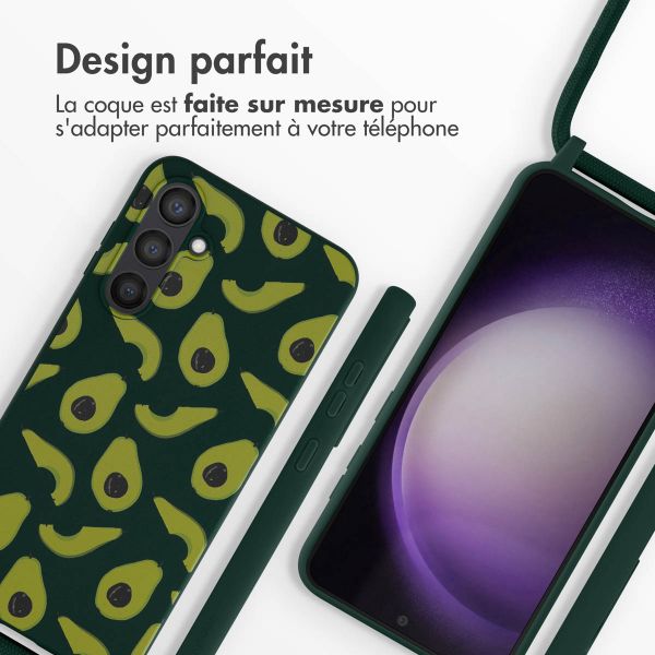 imoshion Coque design en silicone avec cordon Samsung Galaxy S23 FE - Avocado Green