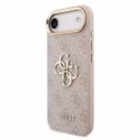 Guess Coque 4G Metal Logo Backcover Apple iPhone Air - Gold Edge - Pink