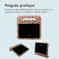 imoshion Coque arrière Kidsproof Design avec poignée Apple iPad 9 (2021) 10.2 pouces / iPad 8 (2020) 10.2 pouces / iPad 7 (2019) 10.2 pouces - Motif panthère