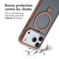 Accezz Coque Ring Stand avec MagSafe Apple iPhone 17 Pro - Marron