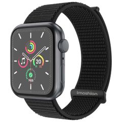 imoshion Bracelet en nylon Apple Watch Series 1 t/m 9 / SE (38/40/41 mm) | Series 10 / 11 (42 mm) - Noir