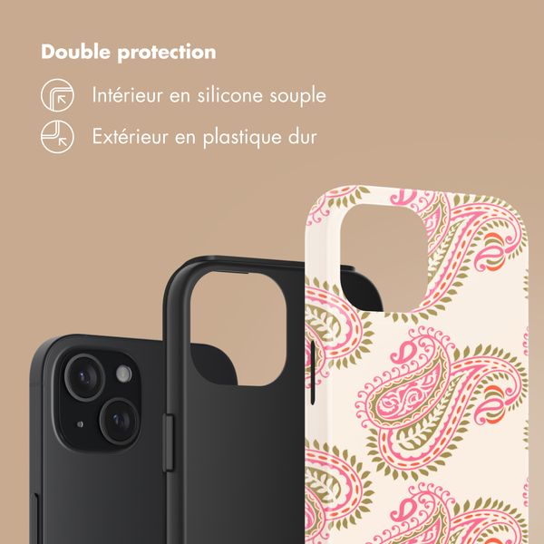 Selencia Coque arrière Vivid Apple iPhone 15 - Paisley Blush