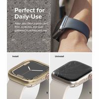 Ringke Style de lunette Apple Watch Series 7 / 8 / 9 - 41 mm - Matte Curve Gold