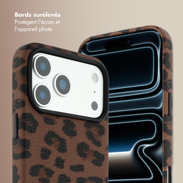 Selencia Coque Sabi imprimé panthère avec MagSafe Apple iPhone 17 Pro Max - Mocha Brown