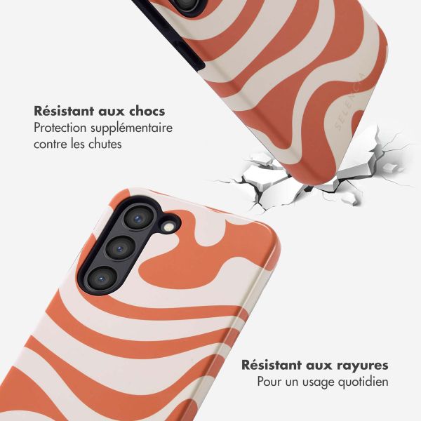 Selencia Coque arrière Vivid Samsung Galaxy S23 - Dream Swirl Orange