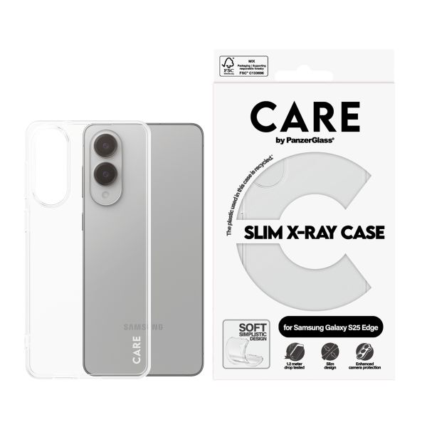 CARE by PanzerGlass Coque Fashion XR Samsung Galaxy S25 Edge - Transparent