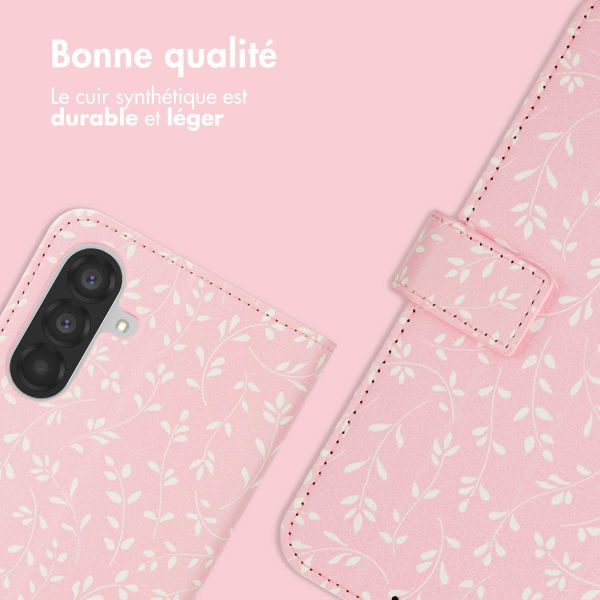 imoshion Étui de télephone portefeuille Design Samsung Galaxy A26 - Pink Bazaar Flowers