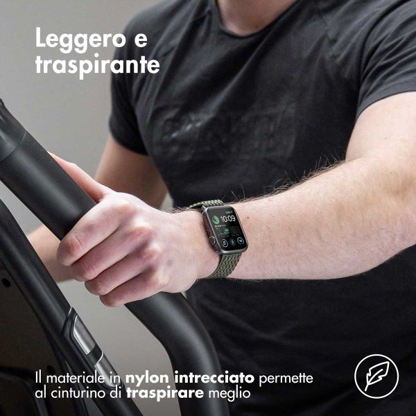 imoshion Bracelet en nylon élastique  - Connexion universelle 18 mm - Vert foncé