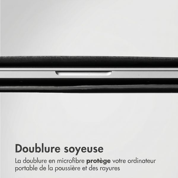 Accezz Leather Pochette ordinateur Apple MacBook 16 pouces - Noir
