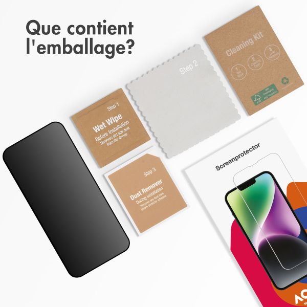 Accezz Protection d'écran en verre trempé Privacy Apple iPhone SE (2022 / 2020)