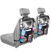 imoshion Organisateur de Siège de Voiture pour enfants - 9 compartiments - Inclut un support pour tablette - Lot de deux - Noir