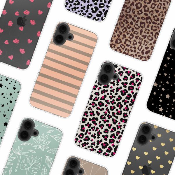 imoshion Coque Design Apple iPhone 16 - Striped peach reverse