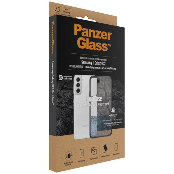 PanzerGlass ClearCase AntiBacterial Samsung Galaxy S22 - Crystal Black