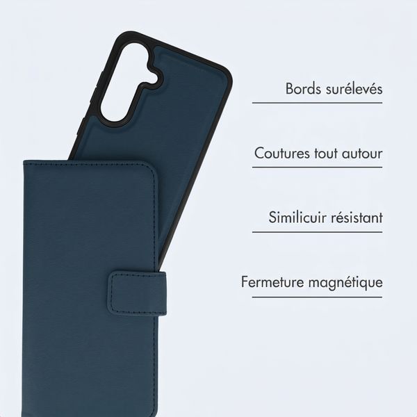 imoshion Étui portefeuille luxe 2-en-1 amovible Samsung Galaxy A17 (5G) / (4G) - Bleu