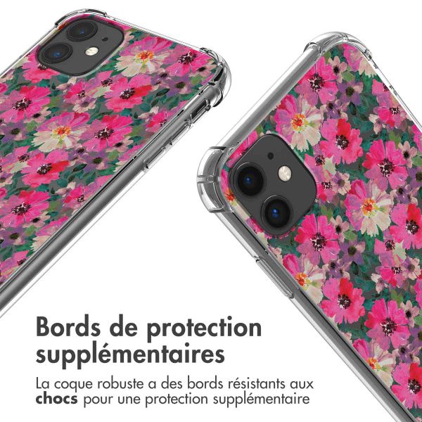 imoshion Coque Design avec cordon Apple iPhone 11 - Flower Water