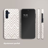 Selencia Coque arrière Vivid Tough Samsung Galaxy A16 - Beige Zigzag