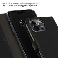 Selencia Étui portefeuille en cuir véritable Apple iPhone 15 Pro Max - Noir