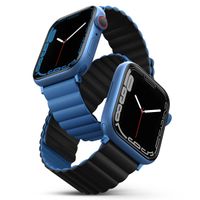 Uniq Bracelet double face Revix Apple Apple Watch Series 1 á 9 / SE (38/40/41 mm) | Series 10 (42 mm) - Bleu/Noir