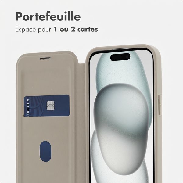 imoshion Bookcase transparente avec MagSafe Apple iPhone 15 - Beige