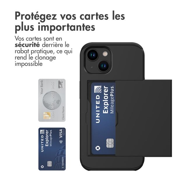 imoshion Coque arrière avec porte-cartes iPhone 15 - Noir