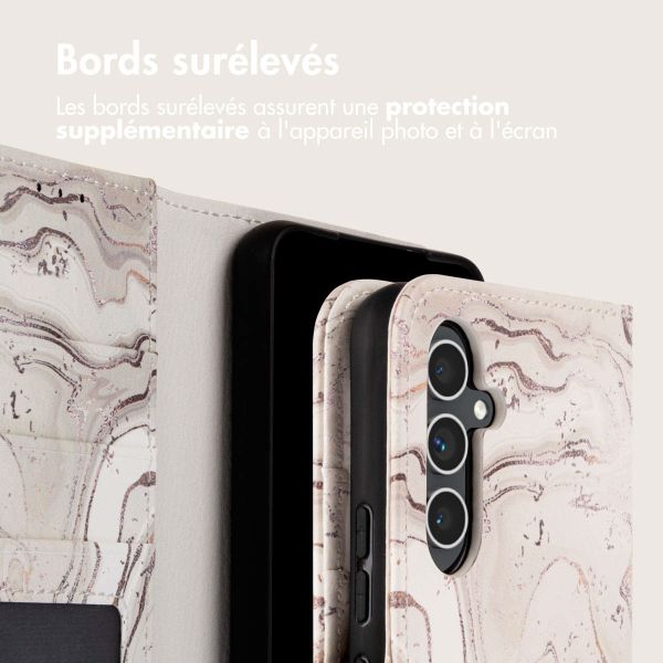 imoshion Étui de télephone portefeuille Design Samsung Galaxy A54 (5G) - Sandy Marble