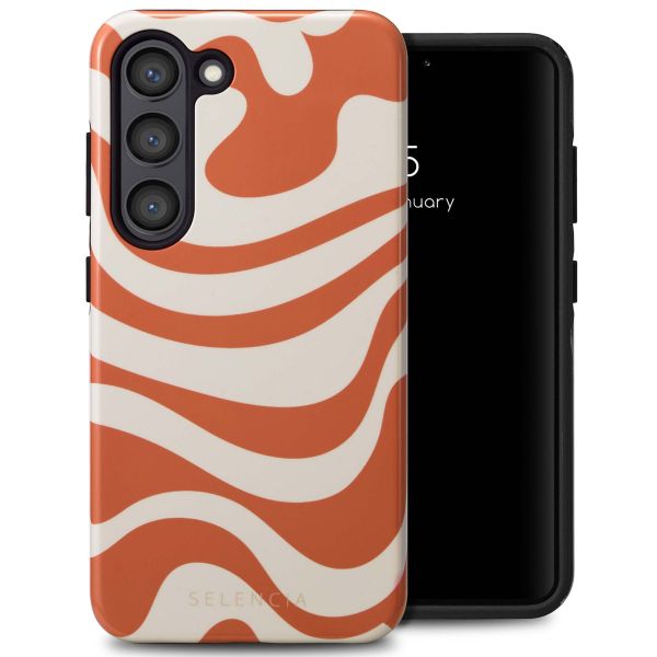 Selencia Coque arrière Vivid Tough Samsung Galaxy S23 - Dream Swirl Orange