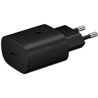 Samsung Original câble USB-C vers USB-C - 1.8 meter - 25 Watt - Noir + Original l'Adapteur de charge radpide USB-C emballage d'usine - 25 Watt - Noir