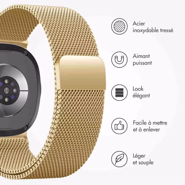 imoshion Bracelet magnétique milanais Samsung Galaxy Watch 8 (40/44mm) / Classic (46mm) - Doré