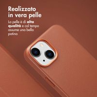 Accezz Étui de télephone portefeuille en cuir 2-en-1 avec MagSafe Apple iPhone 14 - Sienna Brown