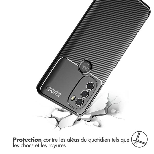 imoshion Coque silicone Carbon Motorola Moto G71 - Noir