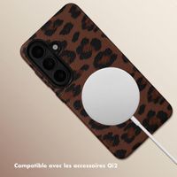 Selencia Coque Sabi imprimé panthère avec MagSafe Samsung Galaxy S26 - Mocha Brown