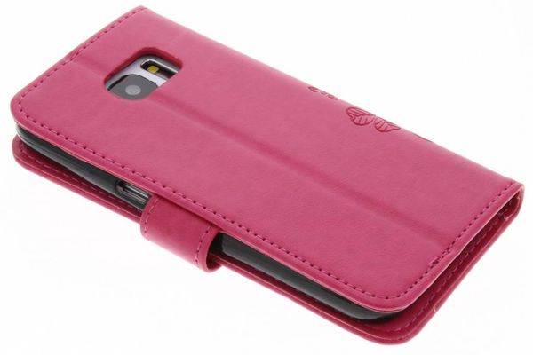 Etui de téléphone Fleurs de Trèfle Samsung Galaxy S7 - Rose