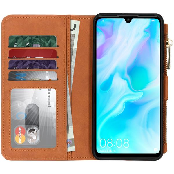 Porte-monnaie de luxe Huawei P30 Lite - Brun