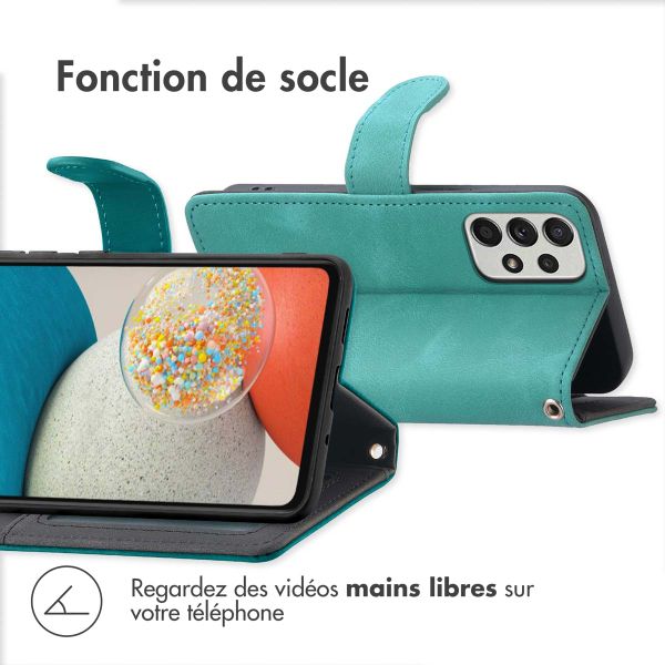 imoshion Etui de télephone portefeuille avec cordon Samsung Galaxy A53 - Turquoise