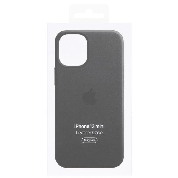 Apple Coque Leather MagSafe Apple iPhone 12 Mini - Black