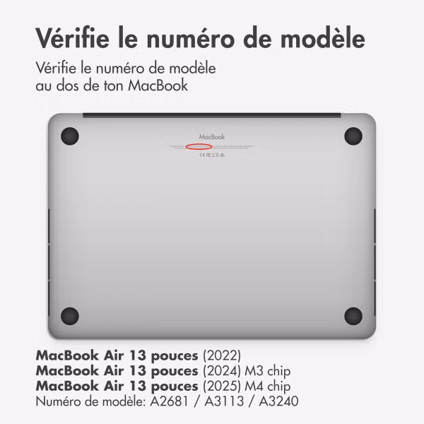 imoshion Coque rigide Apple MacBook Air 13 pouces (2022 / 2024 M3 chip / 2025 M4 chip) - Apricot Crush Orange