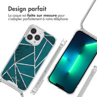 imoshion Coque Design avec cordon iPhone 13 Pro - Petrol Green Graphic