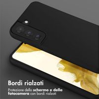 Selencia Coque silicone avec cordon amovible Samsung Galaxy S22 - Noir