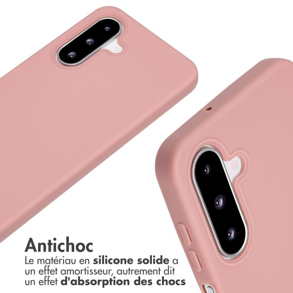 imoshion Coque en silicone avec cordon Samsung Galaxy A26 - Sand Pink