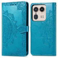 imoshion Etui de téléphone portefeuille Mandala Motorola Edge 50 Ultra - Turquoise