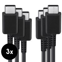 Samsung 3x Original câble USB-C vers USB-C emballage d'usine - 1 mètre - 25 Watt - Noir