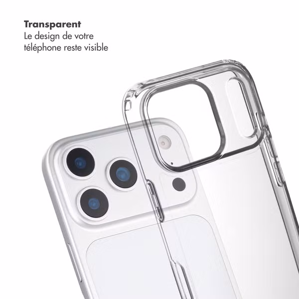 Selencia Coque arrière avec crochets amovibles Apple iPhone 17 Pro Max - Transparent