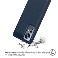 imoshion Coque Brushed Xiaomi 12 / 12X - Bleu foncé