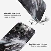 Selencia Coque arrière Vivid Apple iPhone 15 Pro Max - Chic Marble Black