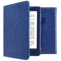 imoshion Étui de liseuse portefeuille en cuir végan Kobo Nia - Bleu foncé