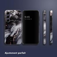 Selencia Coque arrière Vivid Samsung Galaxy S24 FE - Chic Marble Black