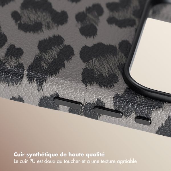 Selencia Coque Sabi imprimé panthère avec MagSafe Apple iPhone 17 Pro Max - Midnight Black