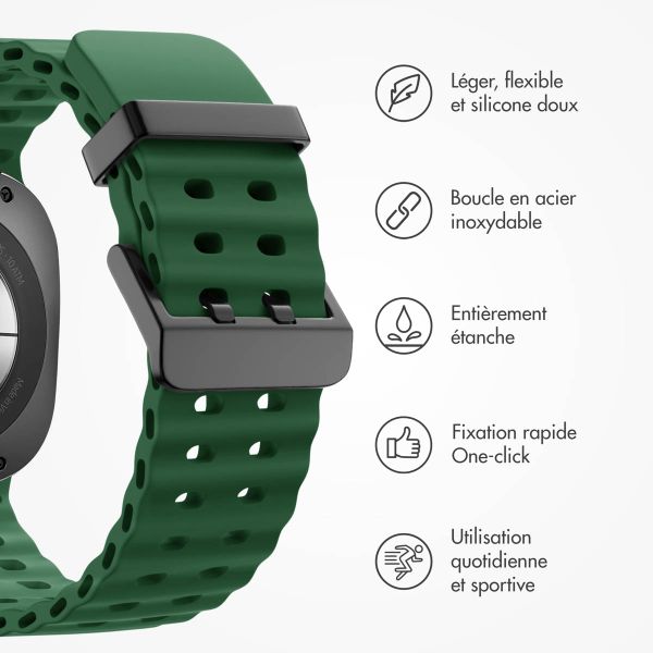 imoshion Bracelet Ocean en silicone Samsung Galaxy Watch Ultra (2024/2025) - Vert foncé
